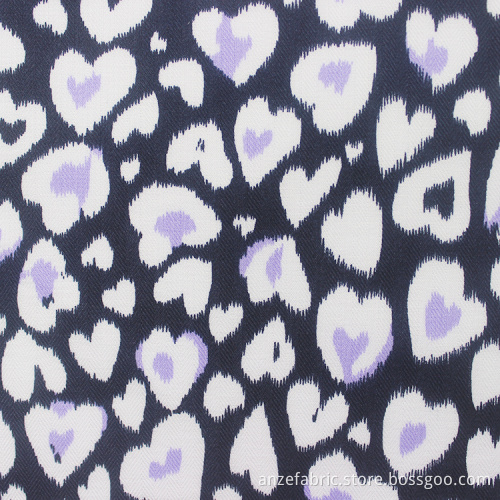 Modern Style Heart Printed 100% Cotton Knit Baby Clothing Fabric for Pajamas